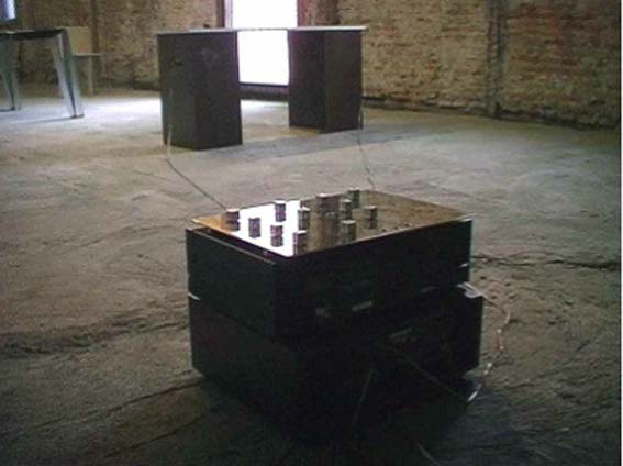 sound and tray installation by Cebas Vivanco &amp;amp; Miren Arenzana